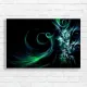 Emerald Flow Abstract Fractal Canvas Print