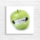 Grinning Apple Funky Pop Art Canvas Print