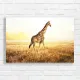 Serene Giraffe Safari Golden Hour Canvas Print