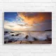 Dramatic Sunset Ocean Wave Canvas Print