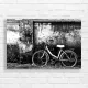 Vintage Bicycle Grungy Wall Canvas Print