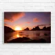 Serene Sunset Coastal Rocks Canvas Print