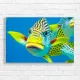 Vibrant Yellow & Blue Tropical Fish Canvas Print