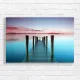 Tranquil Lake Pier Sunrise Canvas Print