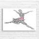Dynamic Dance Word Cloud Canvas Print