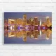Miami Skyline Cityscape at Night Canvas Print