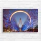 London Winter Lights Ferris Wheel Canvas Print
