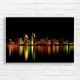 Vibrant Cityscape Reflections Canvas Print