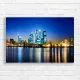 Modern Cityscape Night Skyline Canvas Print