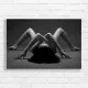 Elegant Nude Silhouette Canvas Print