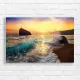 Serene Cross Sunset Beach Canvas Print