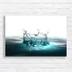 Aqua Splash Serenity: Modern Water Canvas Print