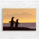 Majestic Penguin Duo Sunset Canvas Print