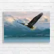 Majestic Eagle Soaring Over Mountains Canvas Print