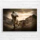 Majestic T-Rex Roaring Mountain Canvas Print