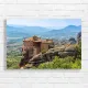 Meteora Monastery Greece Mountain Landscape Canvas Print