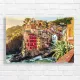 Vibrant Riomaggiore Italian Village Canvas Print