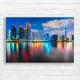 Dubai Skyline Reflection Canvas Print | Modern Cityscape Art