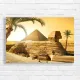 Ancient Egyptian Sphinx & Pyramid Canvas Print