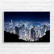 Hong Kong Skyline Night View Canvas Print