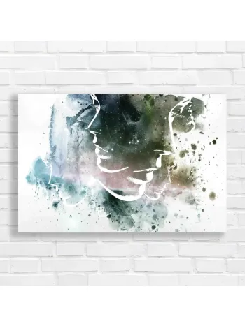 Abstract Cosmic Faces Canvas Print