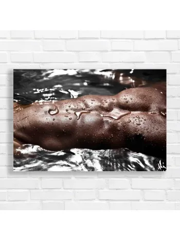 Sensual Wet Skin Abstract Art Canvas Print