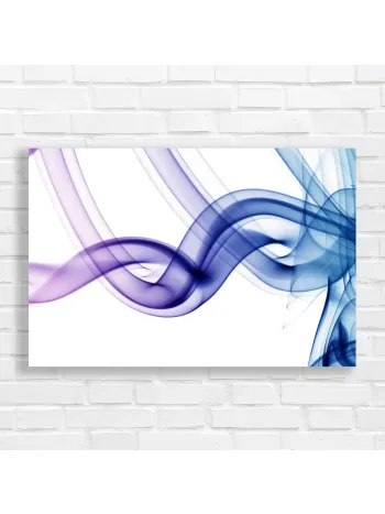 Abstract Smoke Swirls Purple Blue Canvas Print