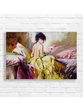 Serene Woman Impressionist Art Canvas Print
