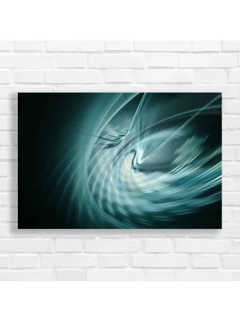 Abstract Teal Swirls Modern Art Canvas Print