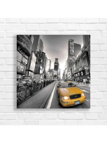 Iconic Yellow Taxi Times Square Canvas Print