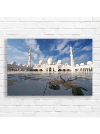 Grand Mosque Dubai Landscape Canvas Print