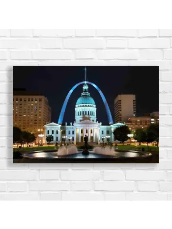 St. Louis Gateway Arch Nightscape Canvas Print