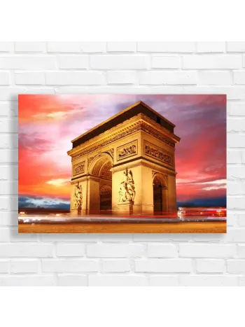 Paris Arc de Triomphe Sunset Canvas Print