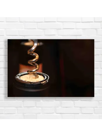 Elegant Corkscrew Kitchen Art Canvas Print
