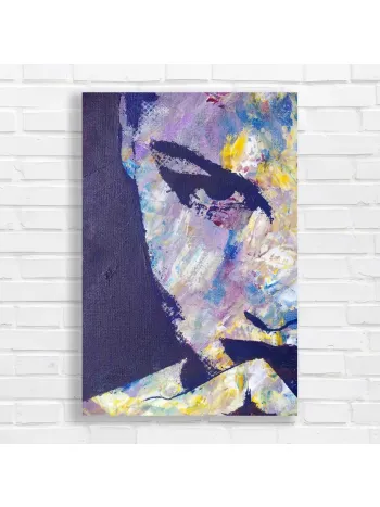 Abstract Portrait Bold Strokes Canvas Print