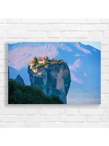 Meteora Monastery Cliff Canvas Print