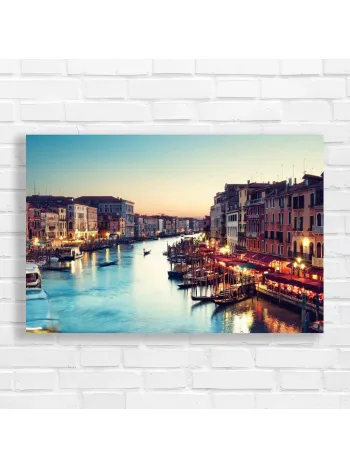 Venice Canal Romantic Evening Canvas Print