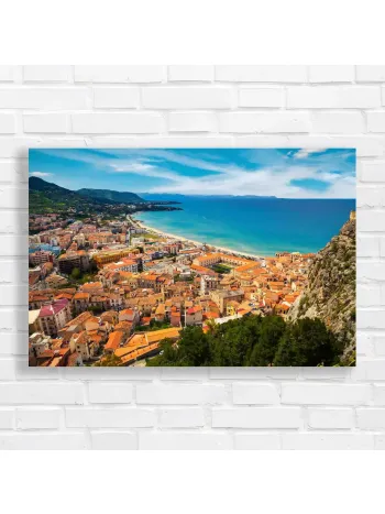 Vibrant Italian Coastal Town Canvas Print