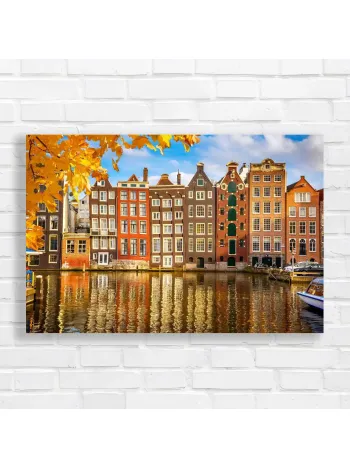 Autumn Amsterdam Canals Canvas Print