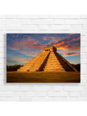 Majestic Chichen Itza Sunset Canvas Print