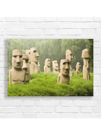 Mystical Moai Easter Island Canvas Print