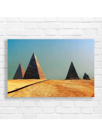 Majestic Pyramids Desert Landscape Canvas Print