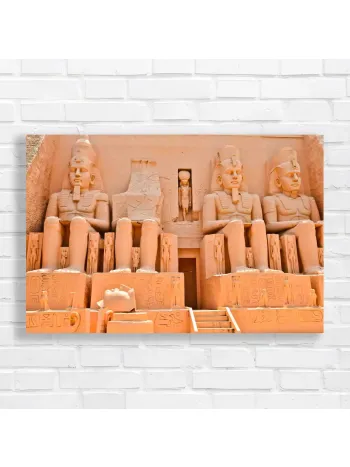 Majestic Egyptian Pharaoh Statues Canvas Print