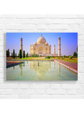 Majestic Taj Mahal Reflection Canvas Print